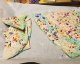 A picture of step 3 of Unicorn bark.