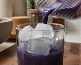 A picture of step 2 of Ube Matcha Latte with Cold Foam.