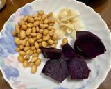 百合紫薯豆漿的食譜步驟3照片