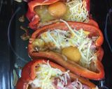 Foto del paso 3 de la receta Pimientos rojos rellenos de queso con huevo