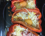 Foto del paso 3 de la receta: Pimientos rojos rellenos de queso con huevo
