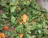 A picture of step 2 of Amaranth leaves curry.
