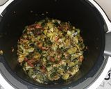 Une image de l'étape 5 de Courgettes, lardons, oignons.