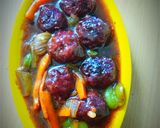 A picture of step 6 of Beetroot Manchurian.