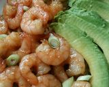 A picture of step 10 of Vickys Honey & Garlic Prawns with Brown Rice, GF DF EF SF NF.