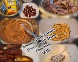 A picture of step 3 of 🥥🍬🍫Almond Stuffed Dates Covered wit Dark Chocolate🍫🍬🥥.