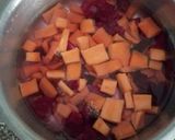 A picture of step 1 of Beetroot Carrot Soup.