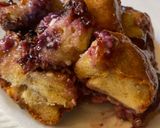 A picture of step 5 of Blueberry-Lemon Cinnamon Roll Breakfast Bake #mommasrecipes.