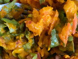 Arrollado de masa de panqueques vegetariano