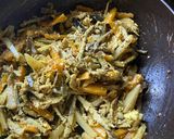 A picture of step 7 of Kanchkola Khosha’r Chorchori / Raw Banana Peel dry veggie.