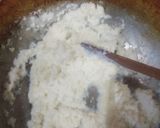A picture of step 1 of Coconut peda.