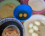 A picture of step 2 of Yam egg roll.