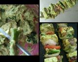 A picture of step 4 of Hariyali Paneer tika.