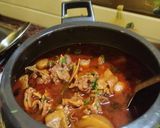 A picture of step 3 of Mutton aloo Curry desi style.