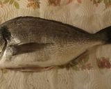A picture of step 1 of Sea bream in a rock salt crust 🎄.