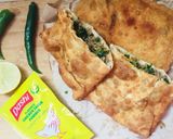 A picture of step 8 of Muttabkh (Arabic paratha).