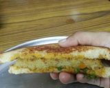 A picture of step 4 of Aloo chaat Tawa toast.