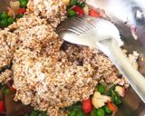 A picture of step 2 of Buckwheat veg pulao.