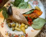 Une image de l'étape 10 de 🌮Wraps 🫔poulet 🍗 légumes 🍆🍠🌽🍅🫑 du soleil 🌶️.