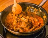Resztelt csirkemáj recept fázis 6 fotója
