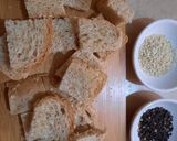 A picture of step 1 of Sesame Croutons.