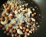 A picture of step 1 of Mix nuts Chikki.