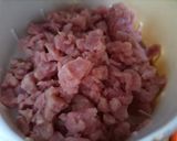 A picture of step 1 of Seekh Kebab.