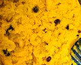 A picture of step 2 of Rava Kesari (semolina and saffron pudding)# South Indian recipe contest.