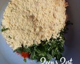 A picture of step 2 of Amaranth Greens and Onion Fritters.