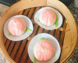 Hình bước làm 4 của món Bánh bao trái đào