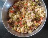 A picture of step 7 of Moong sprouts chaat.