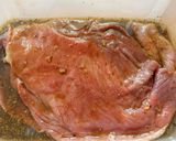A picture of step 2 of Marinated Beef Steak.