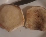 A picture of step 2 of 15 Cent Diner Fried Egg Sandwich with cheese.