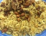 صورة لخطوة 5 من وصفة رز بالحمص واللحمه
