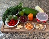 A picture of step 1 of Green Papaya Salad.
