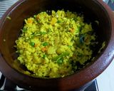 A picture of step 5 of Mixed Vegetables Poha.