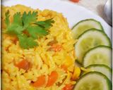 A picture of step 5 of Mix veg corn rice.