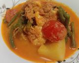 Foto langkah ke 4 dari resep Gulai Udang Kentang Kacang Panjang.