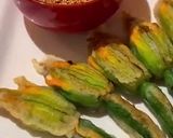 A picture of step 15 of Squash blossoms (Stuffed with tofu and sesame filling).
