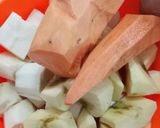 Foto langkah ke 1 dari resep Kolak Pisang Singkong Ubi & Kolang Kaling.