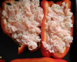 Foto del paso 4 de la receta: Pimientos rellenos de arroz y pavo