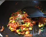 A picture of step 3 of Masala fried idli.