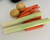 Foto del paso 1 de la receta: Puré de verduras con bacon crujiente