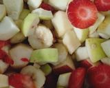 A picture of step 4 of Chunky fruit chat.