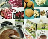 A picture of step 1 of Beef Stew - Gluten and Dairy free.