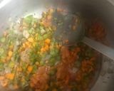 A picture of step 3 of Delicious veggies with rice and lentil.