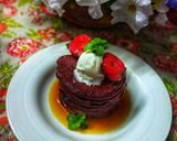 A picture of step 7 of Red velvet Pancake.