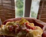 รูปขั้นตอนการทำที่ 5 ของ แฮมมายองถ้วยแป้งพัฟอย่างเร็ว(Mayon Ham Cheese in Pastry Puff Cup)🧀🥒🍞