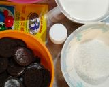Foto langkah ke 1 dari resep Puding Busa oreo lapis coklat.