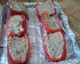 Foto del paso 2 de la receta: Pimentones asados rellenos.... aprovechando las sobritas